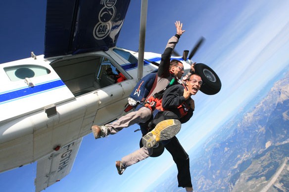 La sortie de l'avion - Photo Antoine Forestier (CERPS)